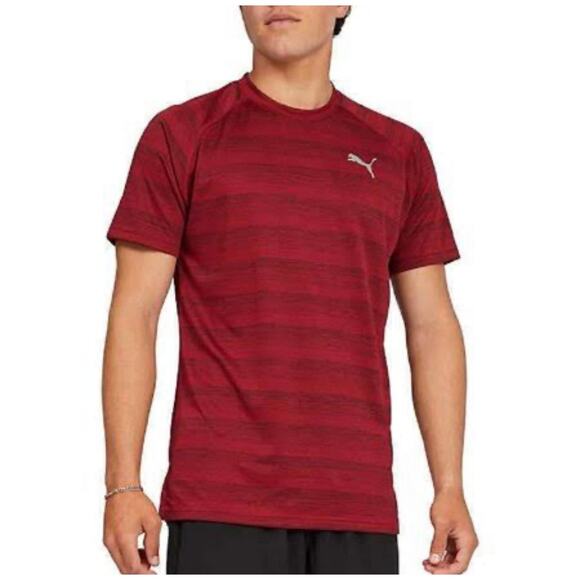 Puma men Two pieces t Shirt sz XL Red blue Short Sleeve Crew neck Pace Rhubarb - Picture 1 of 15